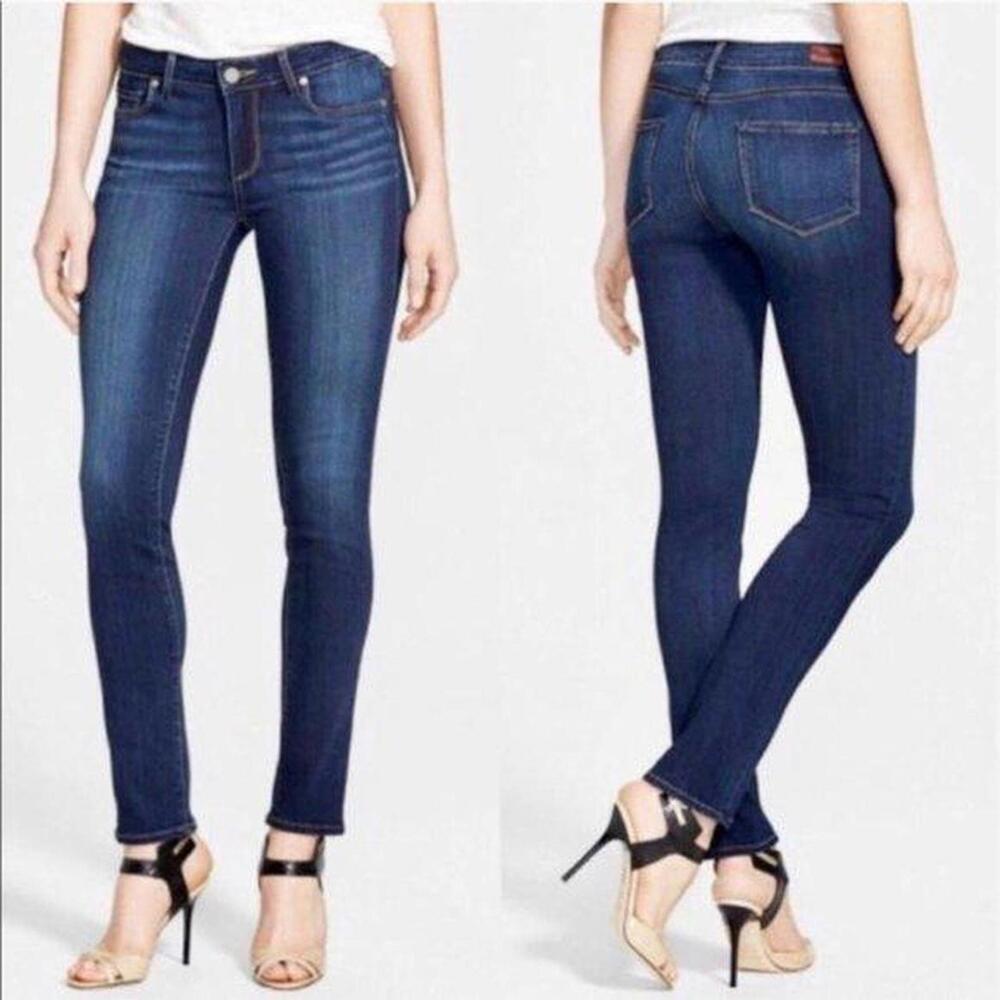 Paige Skyline Skinny Jeans Size 27” waist Mid Rise Stretch Blue